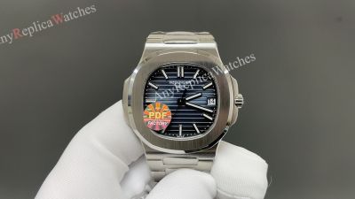 PDF Patek Philippe Nautilus Cal.26-330 Movement 316L Steel 40mm White Index WG Blue Face Watch